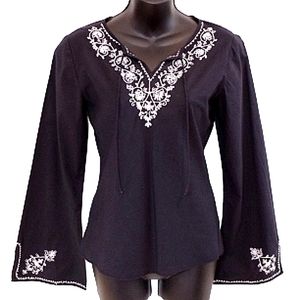 Coupe Cotton Pull On Embroidered Top NEW- Sz. Sm